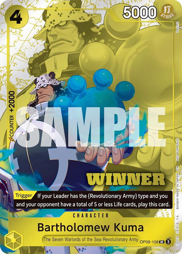 Sample card Image for Bartholomew Kuma (Winner Pack 2025 Vol. 4)