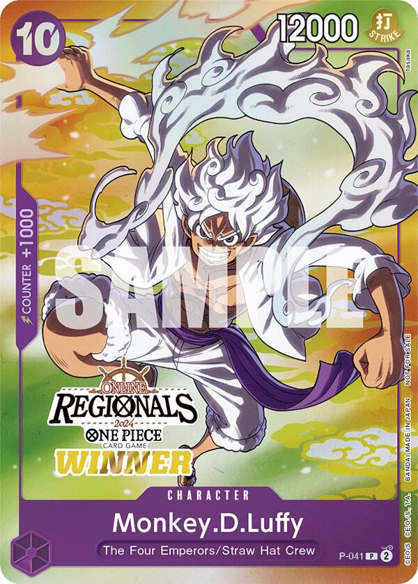 Sample card Image for Monkey.D.Luffy (041) (Online Regional 2024 Vol. 2) [Winner]