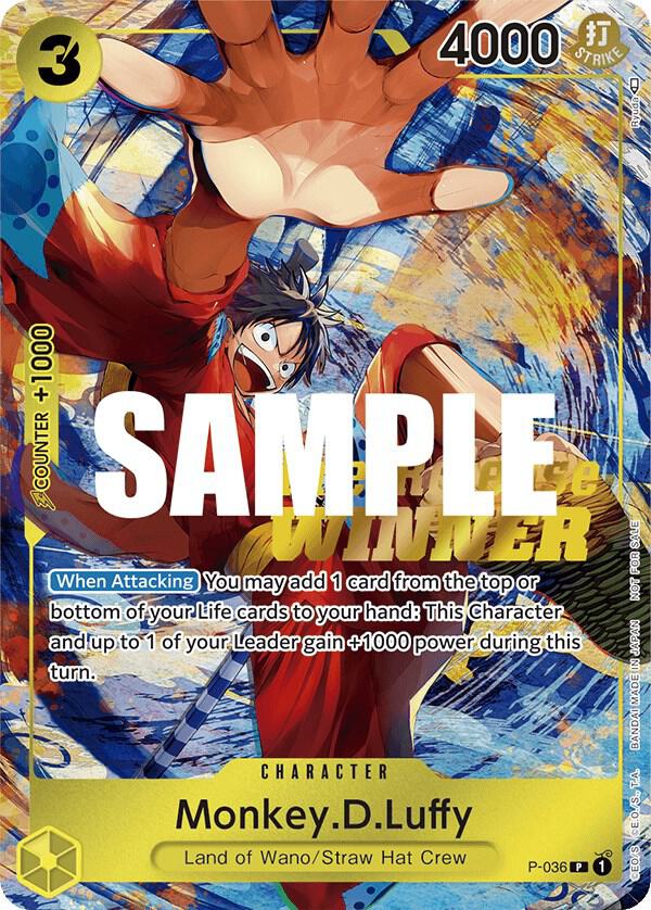 Sample card Image for Monkey.D.Luffy (Pre-Release Tournament) (Winner)