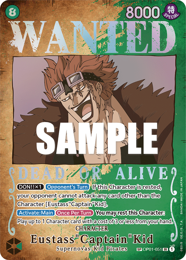 OP03 Eustass"Captain"Kid Wanted Poster -EN