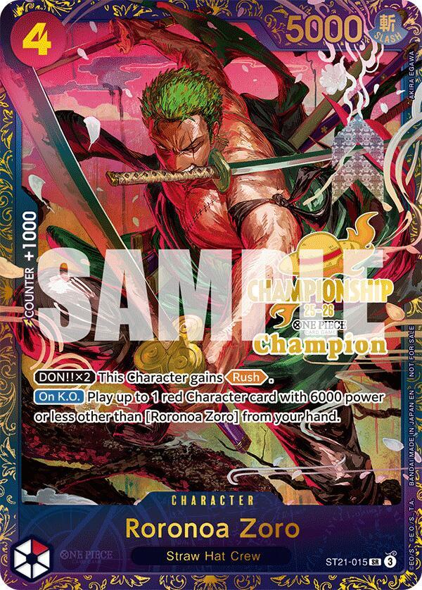 Sample card Image for Roronoa Zoro (CS 25-26 1st Place)
