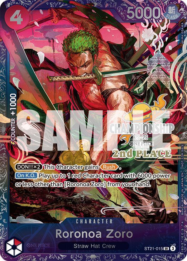 Sample card Image for Roronoa Zoro (CS 25-26 2nd Place)