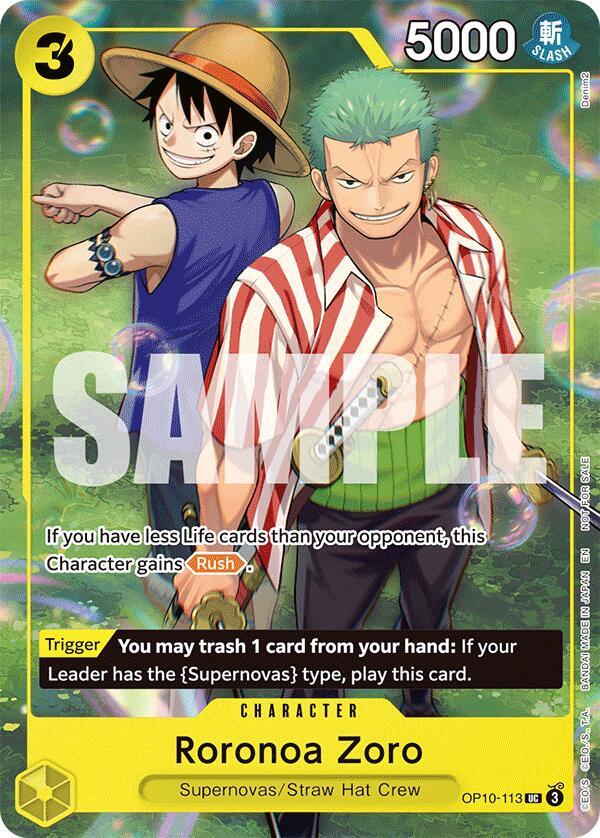 Sample card Image for Roronoa Zoro (Learn Together Deck Set - Set Sail Event)
