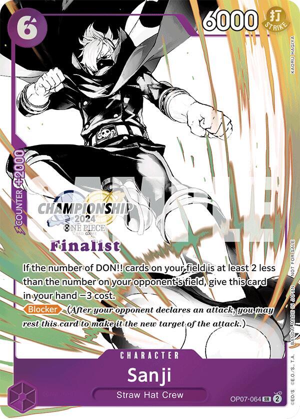 Sample card Image for Sanji (Championship 2024 Finalist Card Set Vol. 2)